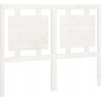 Postel Čelo postele z masivního borovicového dřeva, bílé, 125,5x4x100 cm