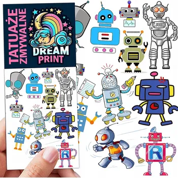 Odstranitelné tetování Smyvatelné tetování pro děti - ROBOTI