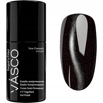 Lak na nehty Hybridní vrchní lak No Wipe Cat Eye Love Me Red HEMA Free č. 01 Vasco 7 ml