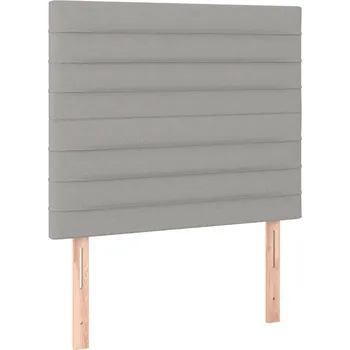 Čelo postele nastavitelné, černé, látka, 100x5x118/128 cm