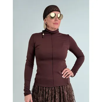 Dámské tričko MEGG Hnědé triko CECIL Hnědá, UNI S-XL