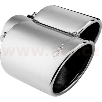 koncovka výfuku nerezová zdvojená (P) kulatá, vnější průměr 90x76mm, délka 180mm, vnitřní průměr 45-58mm ASSO