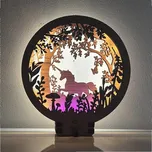 Li-Go 23568/DUB2 - LED Stmívatelná stolní dekorace LED/12W/230V 20x22 cm dub