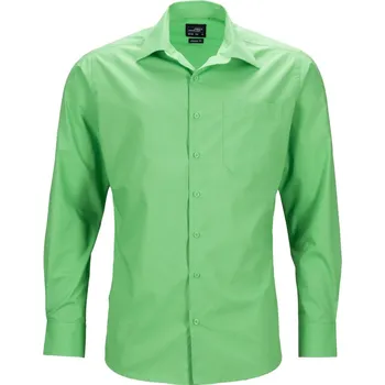 James & Nicholson Popelínová business košile s dlouhým rukávem - 4XL lime green
