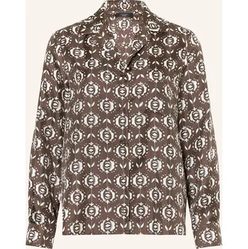 Dámská halenka Weekend Max Mara Dámská Hedvábná Halenka Oncia, hnědá / bílá, 36