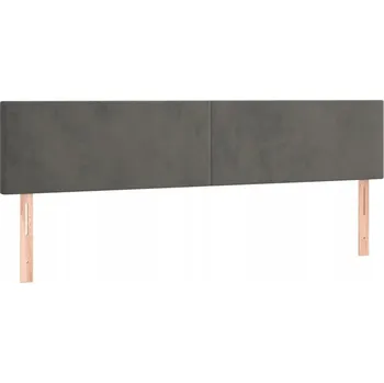 Čelo postele sametové nastavitelné tmavě šedé 180 x 5 x 78/88 cm