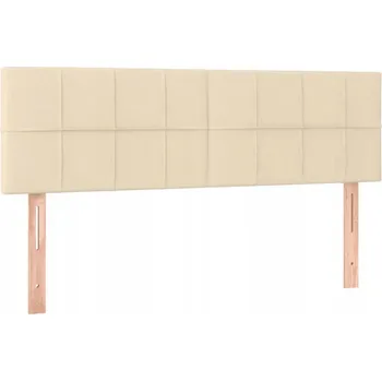 Čelo postele nastavitelné, krémové, 144 x 5 x 78/88 cm, látka