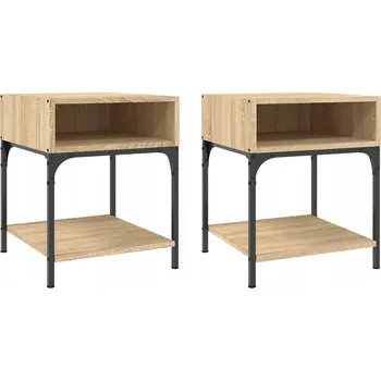 Noční stolek Noční stolek s nastavitelnými nožičkami, dub sonoma, 40x41x50 cm