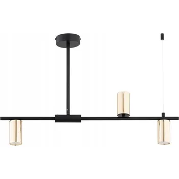 Lampa lustr bodová lišta černá zlatá URANOS 62538A