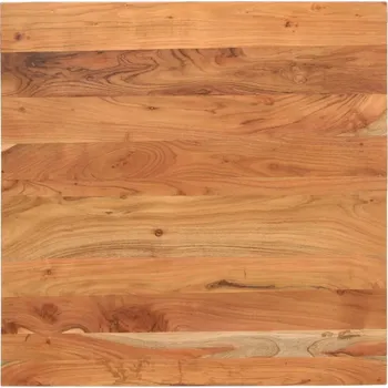 Konferenční stolek Stolová deska z masivního akáciového dřeva, 80 x 80 x 3,8 cm, přírodní