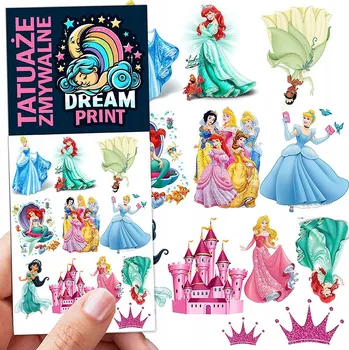 Odstranitelné tetování TETOVÁNÍ PRO DĚTI, OMYVATELNÉ, DOČASNÉ PRINCEZNY