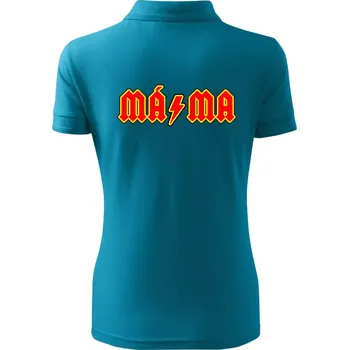 Rocková rodina - máma - Polokošile dámská Pique Polo - 3XL ( Tmavý tyrkys )