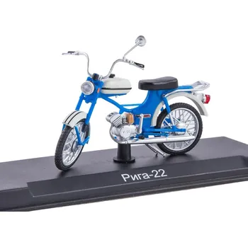 autíčko Riga-22 1:24 - MODIMIO Collections Naše Motocykly časopis s modelem #52 Riha 22 motorka - model motorky