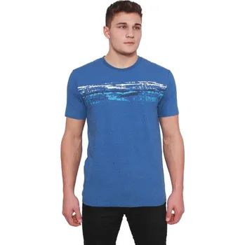 Pánské tričko Tričko krátký rukáv DIGITAL modrý melír XXXL