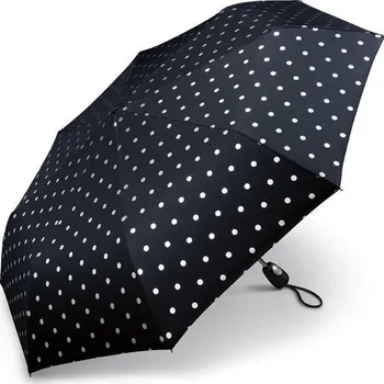 Pierre Cardin deštník skládací Easymatic Černý Metallic Dots 28cm/98cm