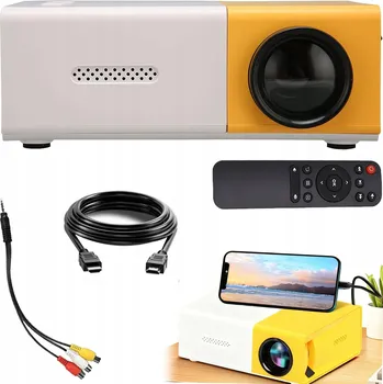 Projektor YG300 přenosný HD 1080P projektor, malý filmový projektor, podpora USB AV