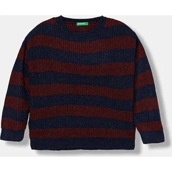 Dívčí svetr Dětský svetr United Colors of Benetton 1Z8SQ108Z.G.seasonal námořnická modř 59X, vel. 120