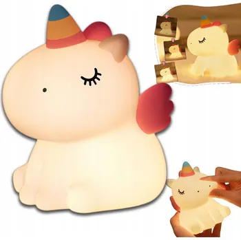 Dětské svítidlo Silikonové LED Noční Lampa do dětského pokoje Dárek JEDNOROŽEC