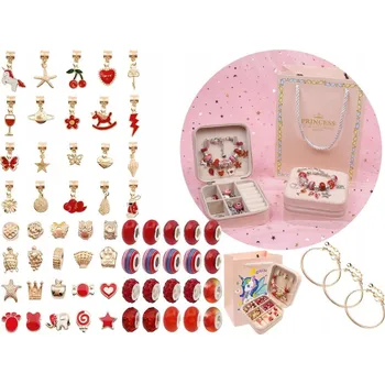 dětská sada na výrobu šperků SADA NA VÝROBU NÁRAMKŮ ŠPERKŮ CHARMS Přívěsky KORÁLKY DIY