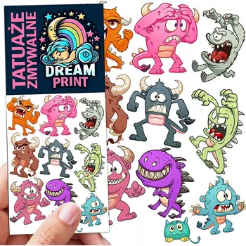 Odstranitelné tetování Filmová a herní nálepka na tetování Dětské vodní tetování Omyvatelné k narozeninám Dárek Dočasný dárek pro děti Originální opakovaně použitelné Spousta Vzorů