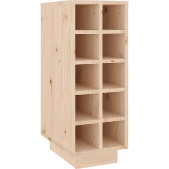 Stojan na víno Skříňka na víno z masivního borovicového dřeva, 23 x 34 x 61 cm, pro 10 lahví