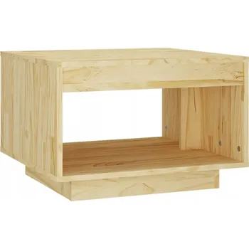 Konferenční stolek Konferenční stolek z masivního borovicového dřeva s poličkou 50x50x33,5 cm