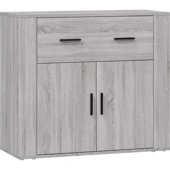 Komoda Skříňka s dvířky z dřevotřísky, šedý dub sonoma, 80x33x