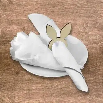 Kroužek na ubrousek Kroužky na ubrousky Zaječí uši Arpex 9x6 cm 4 kusy