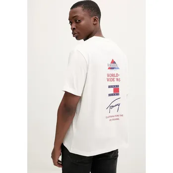 Pánské tričko Bavlněné tričko Tommy Jeans DM0DM22337 béžová 01X, vel. L