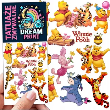 Odstranitelné tetování DOČASNÉ OMYVATELNÉ TETOVÁNÍ PRO DĚTI medvídek Pú