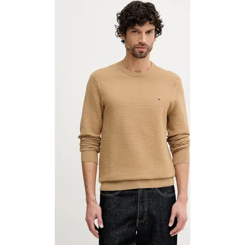 Pánský svetr Bavlněný svetr Tommy Hilfiger MW0MW41643 hnědá 82X, vel. L