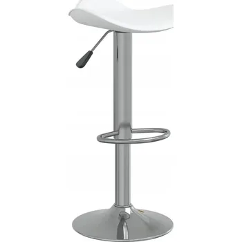 Barová židle Barová otočná stolička s nastavitelnou výškou, bílá, 44x44x(60-81) cm