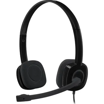 Sluchátka POŠKOZENÝ OBAL - Logitech Headset Stereo H151/ drátová sluchátka + mikrofon/ 3,5 mm jack/ černá, 981-000589-VYP