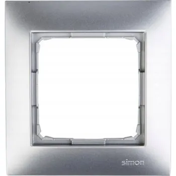 vypínač SIMON 54 PREMIUM Rámeček jednoduchý, stříbrný, plastový KONTAKT-SIM