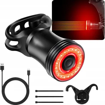 Cyklosvítilna ČERVENÉ SVĚTLO NA KOLO INTELIGENTNÍ ZADNÍ SVĚTLO S AKUMULÁTOREM