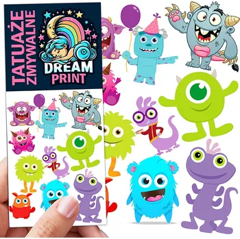 Odstranitelné tetování Filmová a herní nálepka na tetování Dětské vodní tetování Omyvatelné k narozeninám Dárek Dočasný dárek pro děti Originální opakovaně použitelné Spousta Vzorů