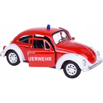 autíčko VOLKSWAGEN Brouk HASIČSKÉ AUTO KOVOVÝ MODEL WELLY 1:34-39 GARBUS (Brouk)
