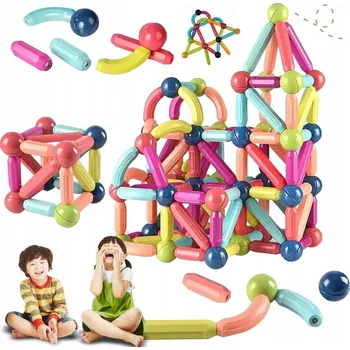 ostatní stavebnice Magnetická stavebnice pro děti, 64 dílků