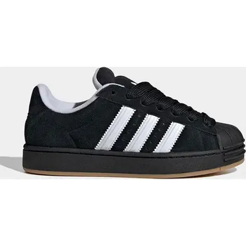 Chlapecká obuv Dětské kožené tenisky adidas Originals SUPERSTAR ST černá barva, KJ1192 99X, EUR 35.5