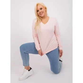 Dámská halenka Dámská halenka z bavlny plus size světle růžová