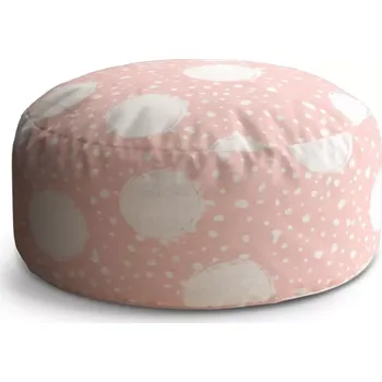 Taburet Sablio Taburet Circle Bílé fleky: 38x48 cm