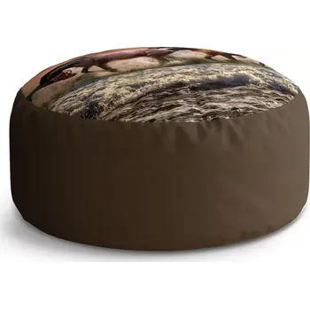 Taburet Sablio Taburet Circle Koně ve vodě: 38x48 cm