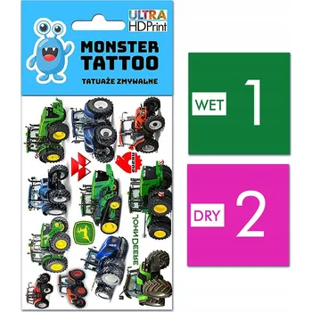 Odstranitelné tetování Smyvatelné tetování pro děti - traktory
