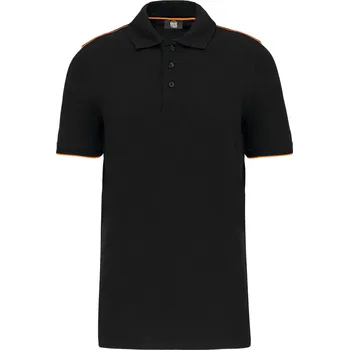 Pánské tričko Kariban Pánské pracovní piqué polo "Day-to-Day" - 5XL black/orange