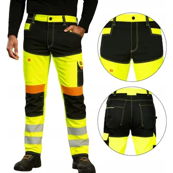 Pracovní obuv PRACOVNÍ KALHOTY S VÝSTRAŽNÝMI VÝZTUHAMI A KAPSAMI A ODRAZKAMI vel. 54