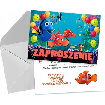 Pozvánka POZVÁNKY PRO DĚTI DĚTSKÉ NAROZENINOVÉ KDE JE NEMO + OBÁLKA