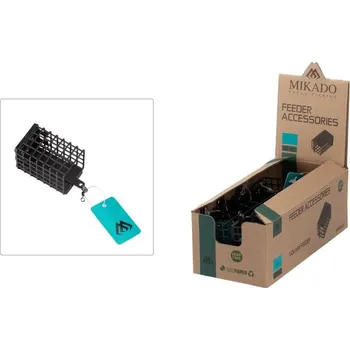 Hranaté Krmítko Feeder Mikado Se Dnem Černé 80gr (30x30x44mm)