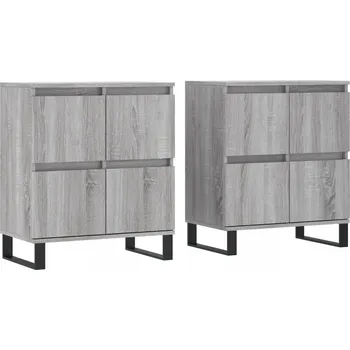 Komoda Skříňka s dvířky, dřevěný kompozitní materiál, šedý dub sonoma, 120x35x7