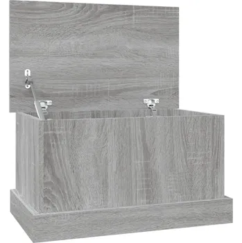 Úložný box Úložný box/truhla na deky s víkem, šedý dub sonoma, 50x30x28 cm