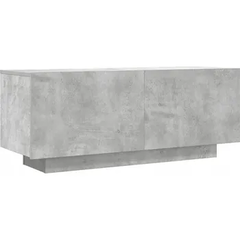 Televizní stolek TV stolek z materiálu na bázi dřeva, šedá betonu, 100x35x40